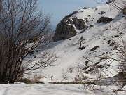 64 Scendiamo con attenzione con neve molle e scivolosa